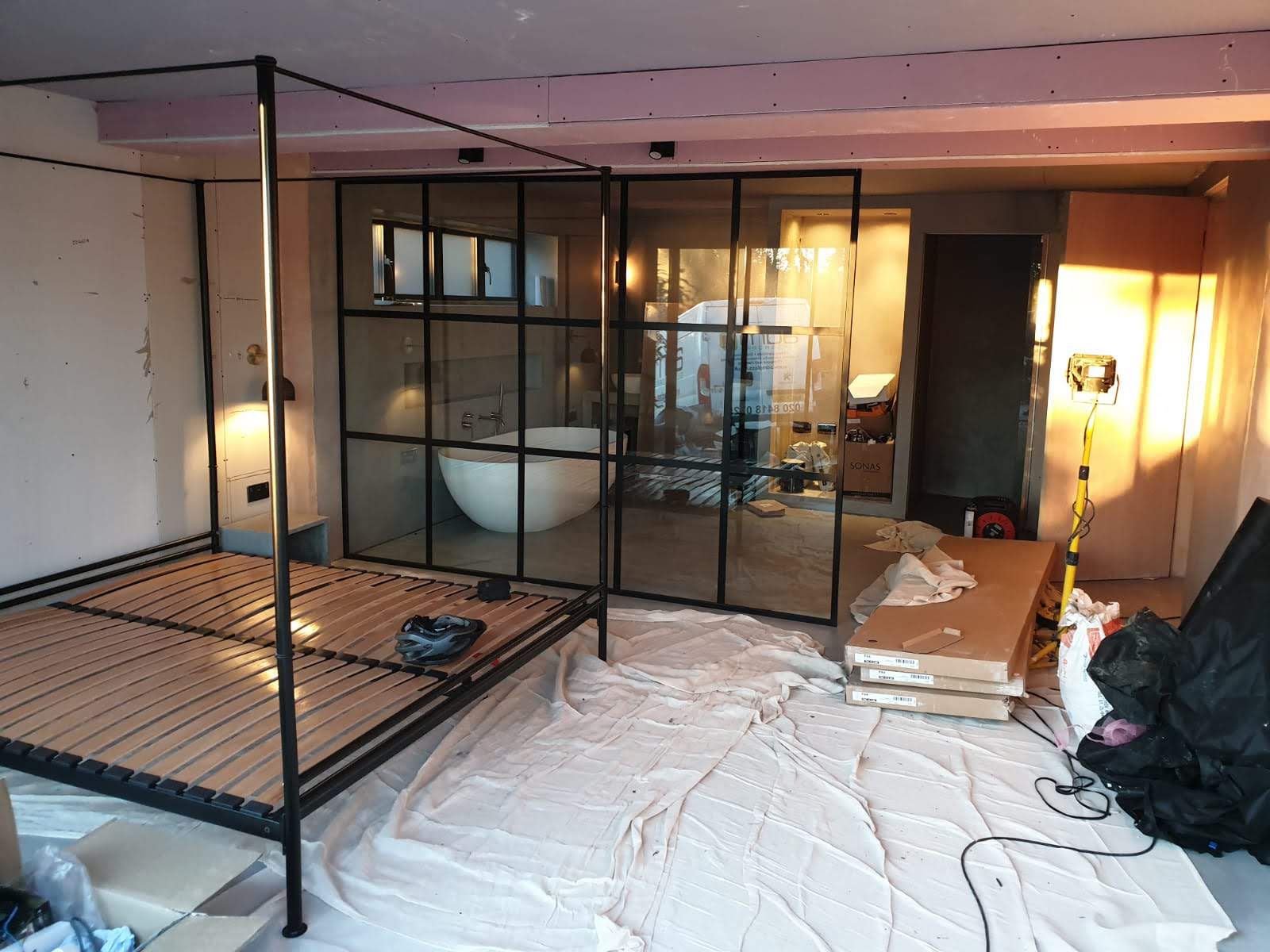 Custom mirror for a dressing room, London