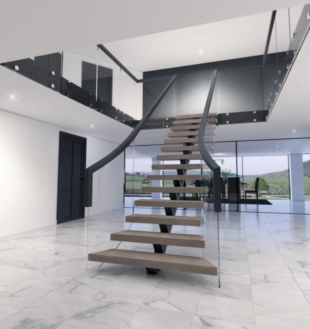 Outdoor frameless glass balustrade for terrace, London