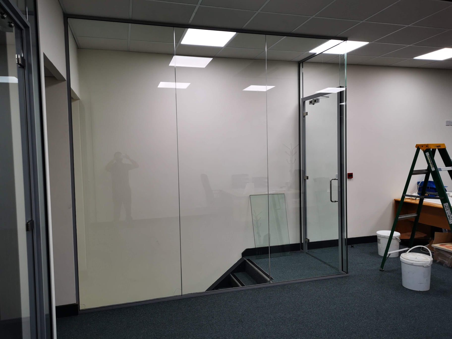 Commercial glass partition, London