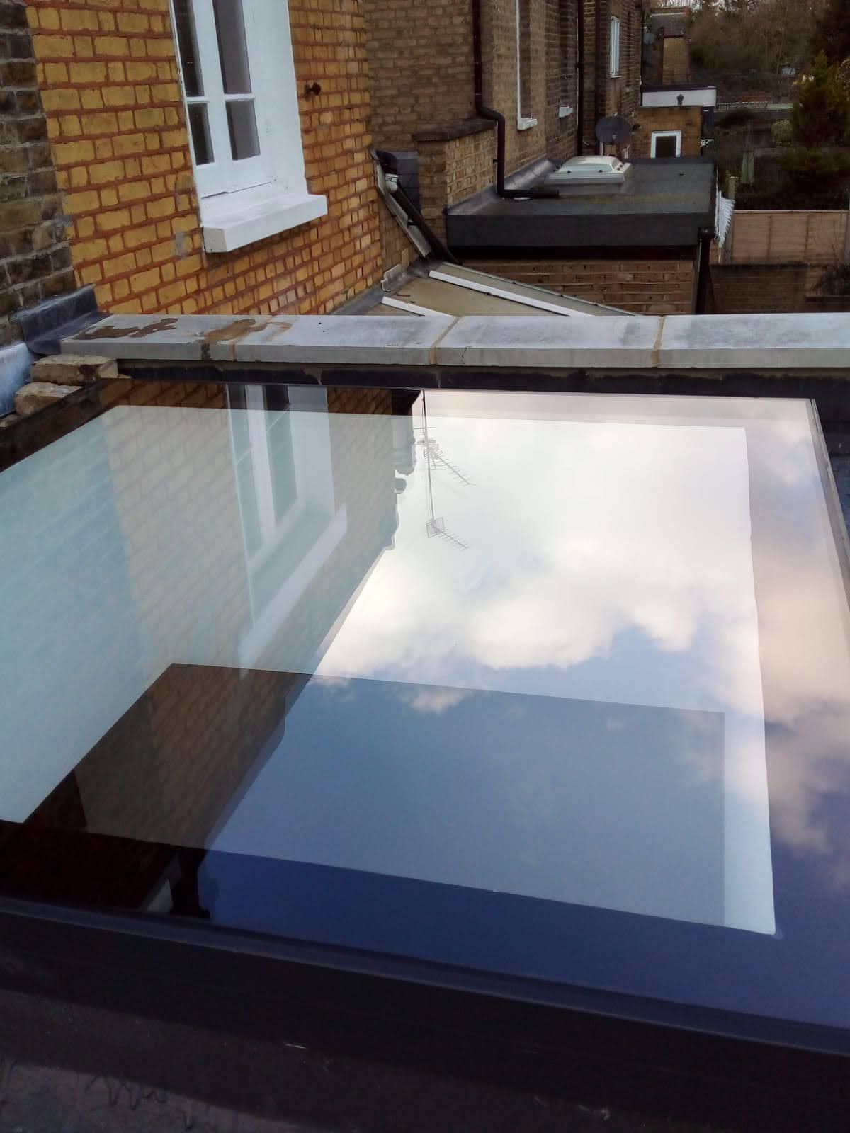 Walk-on glass rooflight, London terrace