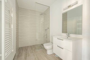 Glass shower enclosure installation, London