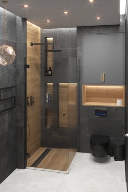 Glass shower enclosure installation, London