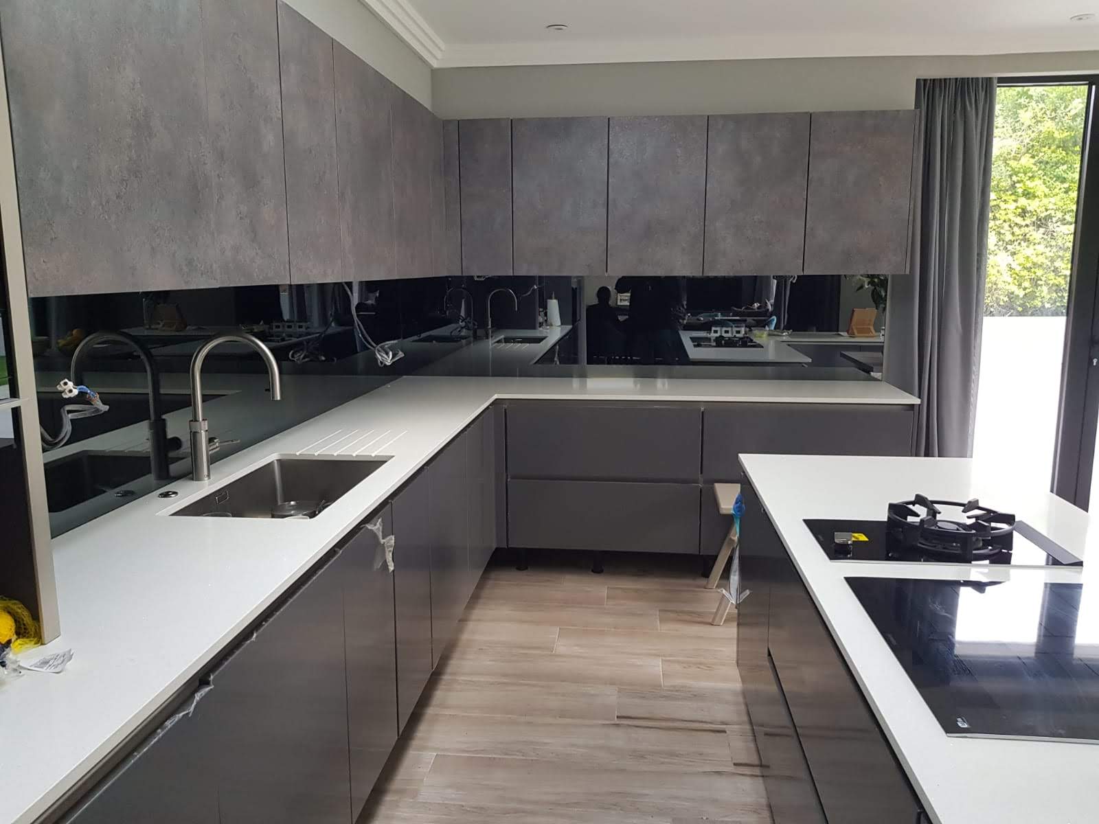 Custom splashback installation, London